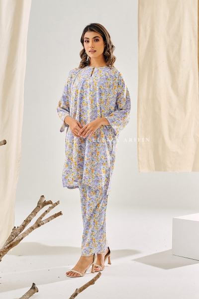 Endang Kurung In Freesia Blue